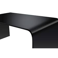 Black Glass Coffee Table Modern