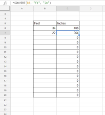 Divide the number of inches by 12. How To Convert Feet To Inches In Google Sheets