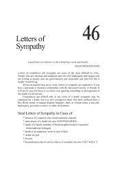 letters of sympathy