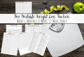 weight loss tracker printables free
