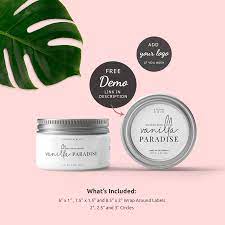 cosmetics jar label template minimal