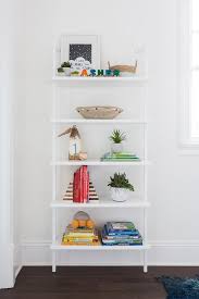 White Ladder Bookshelf In Boys Room