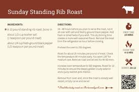 sunday standing rib roast recipe