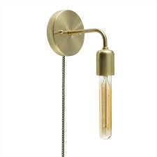 Downtown Minimalist Plug In Wall Sconce