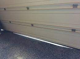 uneven epoxy garage door threshold