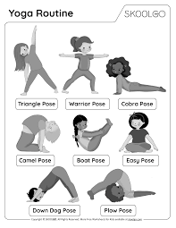 yoga routine free worksheet skoolgo
