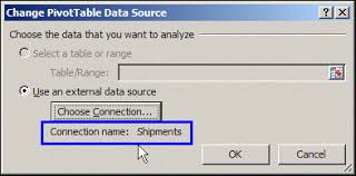 locate pivot table source access file