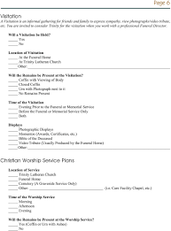 When preparing for a funeral, it is important to create a funeral planning worksheet to help you keep track of your funeral arrangements and your family's wishes. Funeral Planning Guide And Worksheet Pdf Free Download