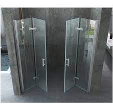 double bi fold shower door with
