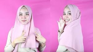 tutorial hijab pashmina ke pesta satu