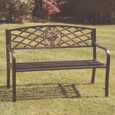 coalbrookdale bronze garden bench