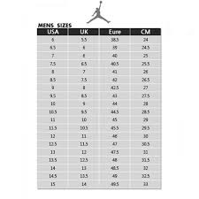 Air Jordan 4 Size Chart