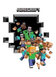 Shop Homeyan 3d Minecraft Creeper Running Men Wall Sticker