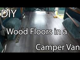 wood floor in van diy cervan