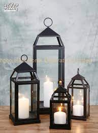 home wax candle lantern black