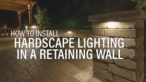 How To Install A Hardscape Light In A Retaining Wall Landscape Lighting Installation Tips Youtube