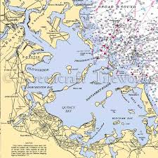 Massachusetts Boston Quincy Nautical Chart Decor