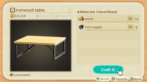 ironwood furniture set how to craft