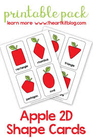 2d shape clip cards free printable. Apple 2d Shape Cards Free Printable Pack Huge Giveaway The Art Kit
