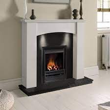 Black Marble Gas Fireplace
