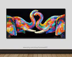 elephant painting wall decor