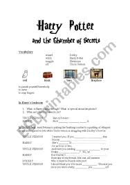 harry potter and the chamber of secrets esl worksheet by tere arg harry potter and the chamber of secrets worksheet