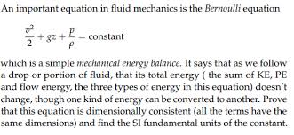 Important Equation In Fluid Mechanics