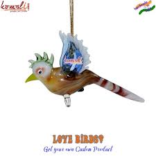 Customizable Glass Bird Ornaments