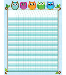 Colorful Owls Incentive Chart