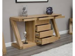 New York Solid Oak Console Table With