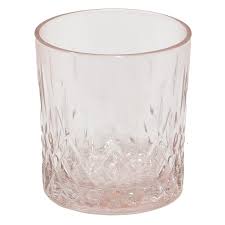 300 Ml Pink Glass Round Drinking Cup
