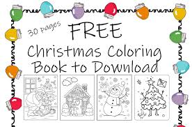 free christmas coloring book coloring