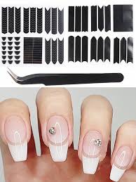 12pcs french manicure strip nail forms