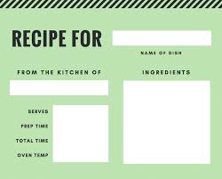 Recipe Card Template For Word Format Free Online Maker