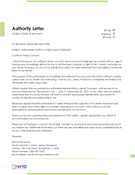 sle authorization letters to collect