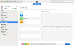 use itunes to share files between your