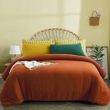 Houseri Burnt Orange Comforter Set King