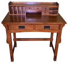 Whether you need a quality hardwood desk for your home office or an executive mission style computer desk for your office, look no further than the mission motif. In Stock Mission Quarter Sawn Oak Desk With 2 Drawers And Storage Craftsman Desks And Hutches By Crafters And Weavers Houzz