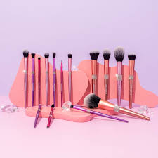 personalised makeup brushes pink