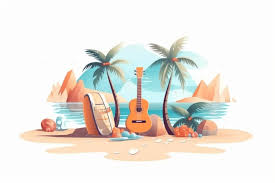 premium ai image a beach scene with a