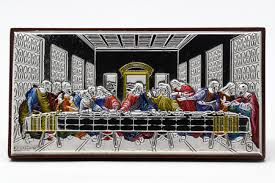 Last Supper Plaque Silver Plated