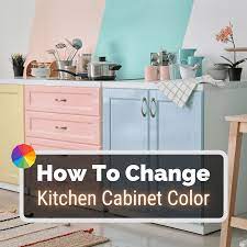 how to change kitchen cabinet color an