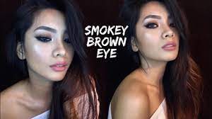 smokey brown eye makeup look