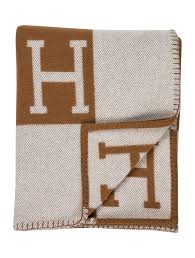 hermès avalon throw blanket brown
