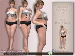 the sims resource plus size body