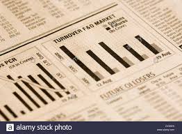 Business Newspaper Bar Chart Stock Photos Business