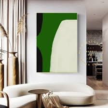 Large Green Abstract Painting Original