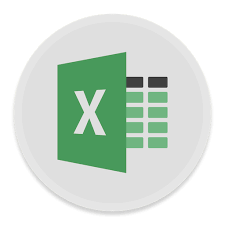 excel icon on ui ms office round