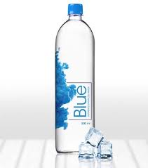 Blue Water Bottle Label Design Water