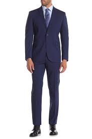 Kenneth Cole Reaction Blue Check Techni Cole Slim Fit Suit Nordstrom Rack